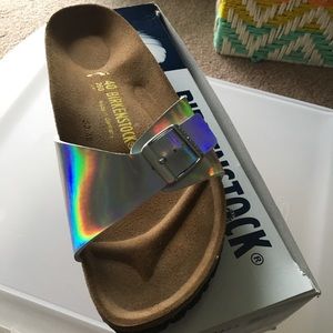 Birkenstock Madrid Mirror Silver Hologram color